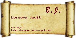 Borsova Judit névjegykártya